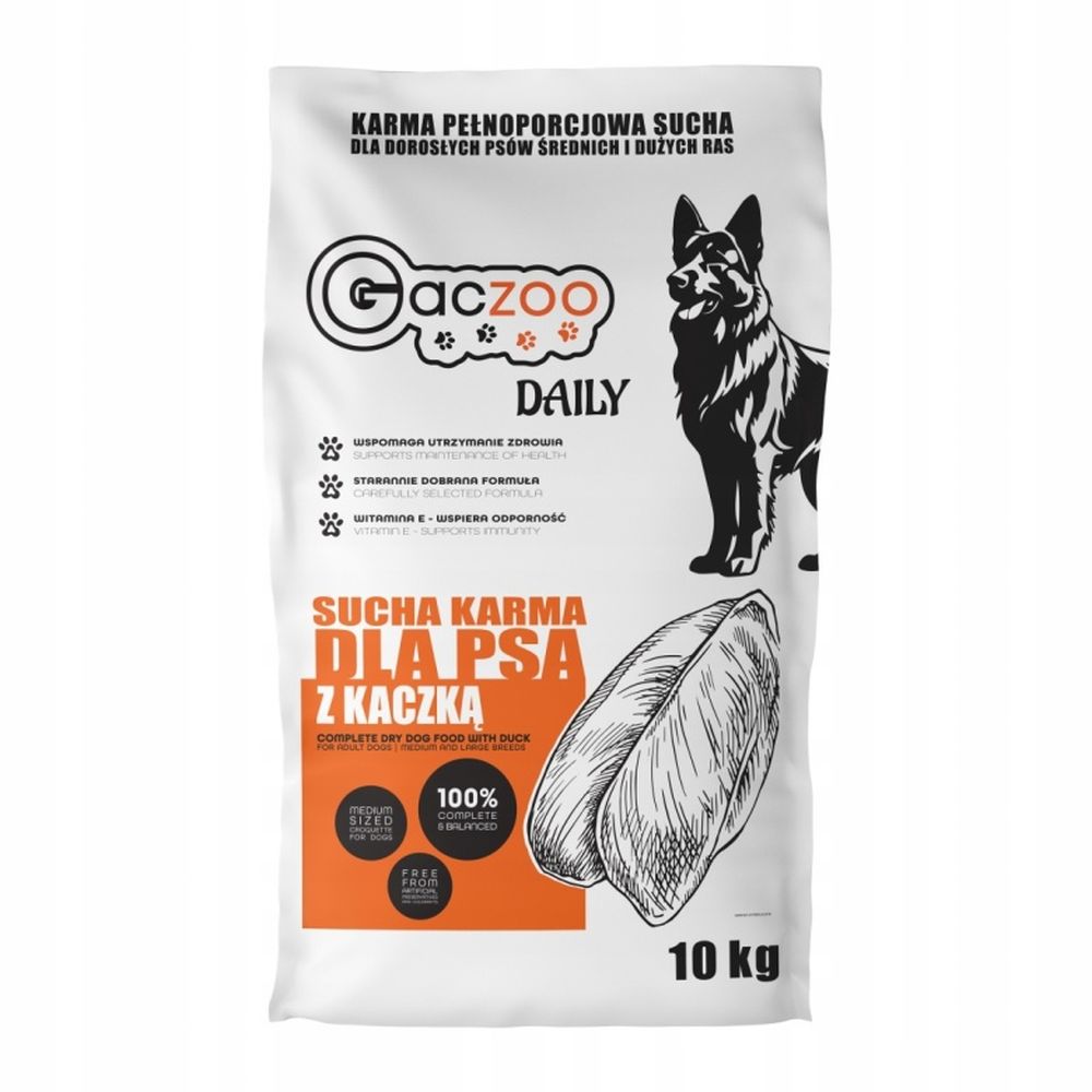Gaczoo DAILY karma sucha dla psa Kaczka 10kg